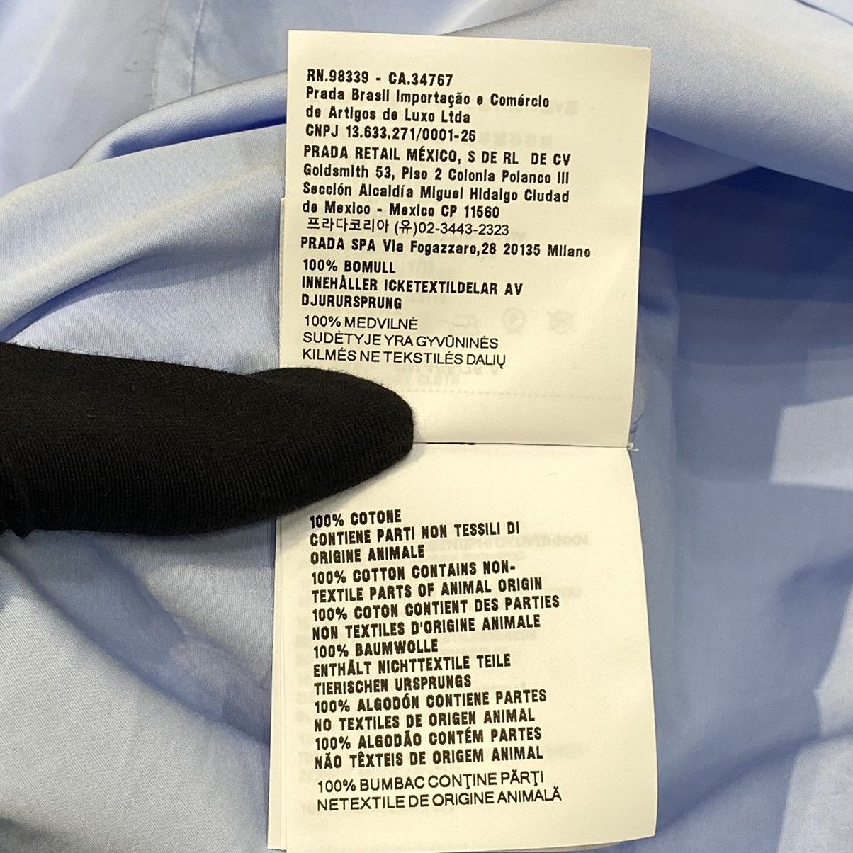 Miu Miu MIU MIU Poplin Shirt LIGHT BLUE Size XS / US 0-2 / IT 36-38 - 9 Thumbnail