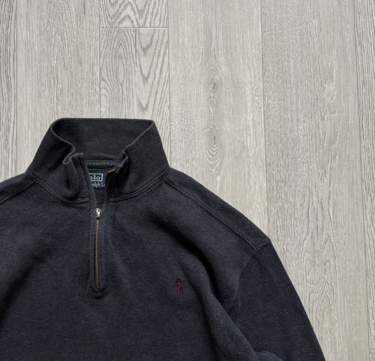 Polo Ralph Lauren × Vintage Vintage Polo Ralph Lauren 1/3 Zip Cotton Sweater Size US M / EU 48-50 / 2 - 2 Thumbnail