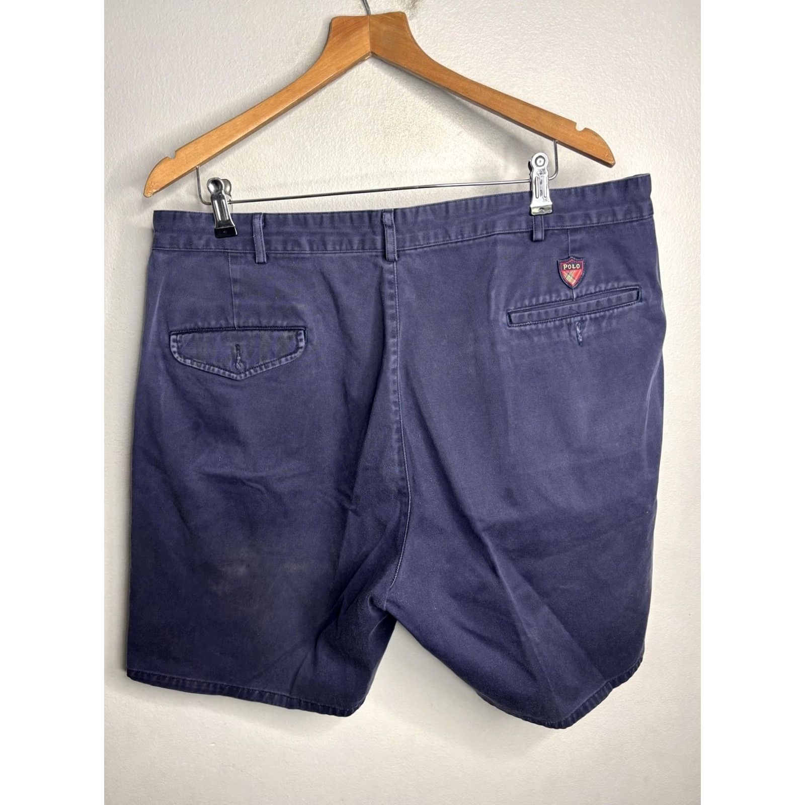 Polo Ralph Lauren VINTAGE Polo Ralph Lauren Shorts Mens 40 Blue Pleated Classic Fit Cotton Made USA Preppy Size US L / EU 52-54 / 3 - 2 Thumbnail