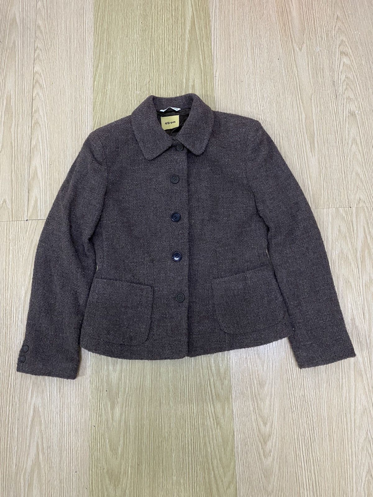 image of 45Rpm Italy Wool Coat Jacket in Brown, Women's (Size Small)