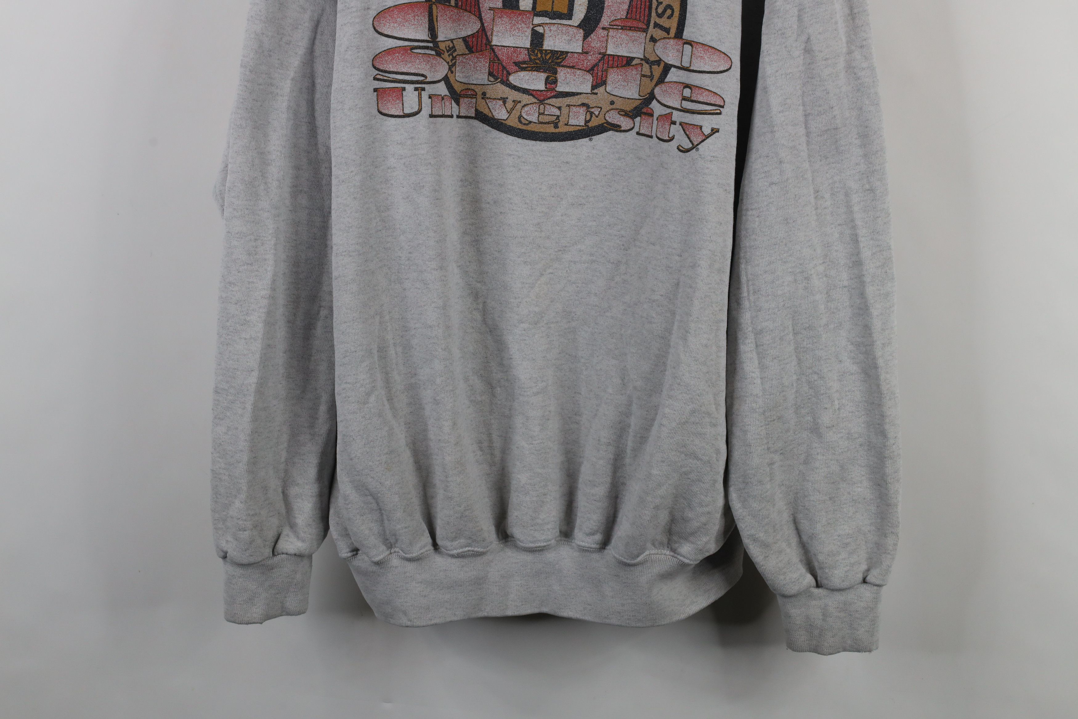 Vintage Vintage 90s Thin Ohio State University Sweatshirt Gray USA Size US XXL / EU 58 / 5 - 3 Thumbnail