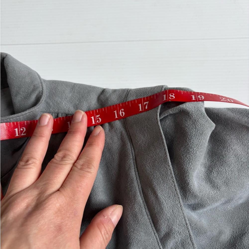 Designer Vintage Authentic Ultra Suede Gray Trench Coat Size XXL / US 16-18 / IT 52-54 - 9 Thumbnail