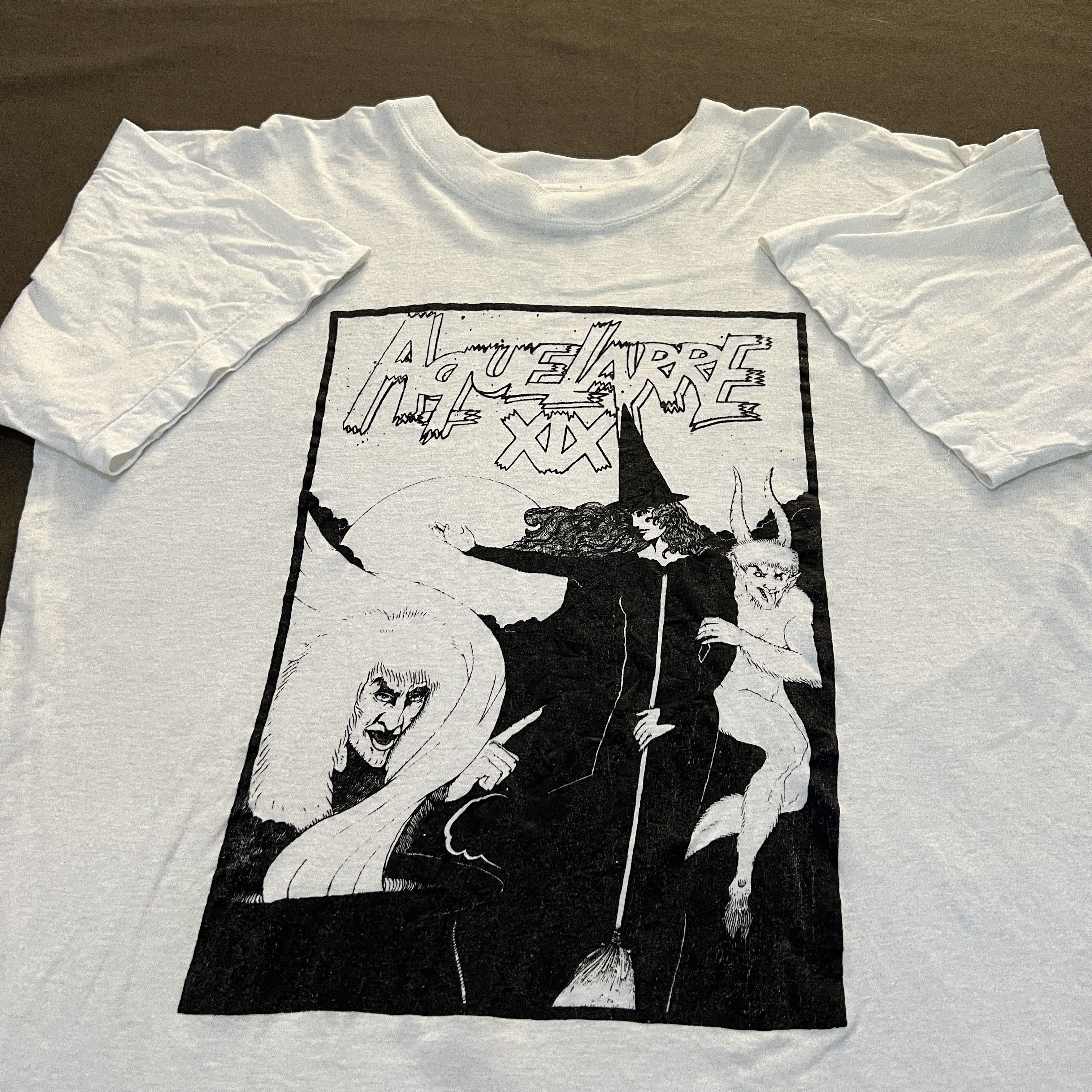 Expert Horror × Vintage Vintage 90s Aquelarre XIX Witch Wizard Festival Tee Spain Size US L / EU 52-54 / 3 - 1 Thumbnail