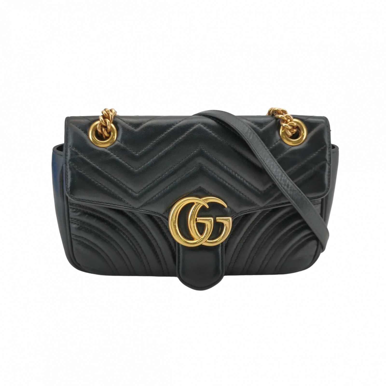 Gucci Gucci GG Marmont V-Quilted Leather Shoulder Bag Size ONE SIZE - 1 Thumbnail