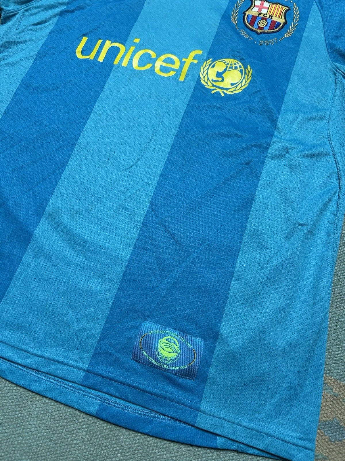 Nike Nike soccer jersey shirt FC Barcelona 07 08 away Unicef L Size US L / EU 52-54 / 3 - 2 Thumbnail