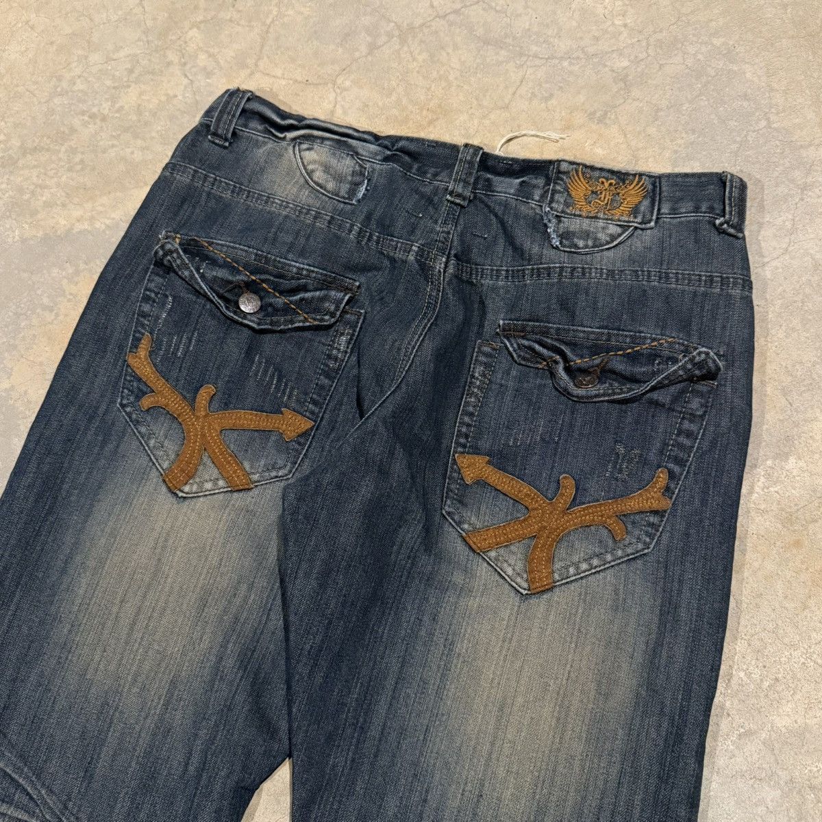 Japanese Brand 2000s Fusai Mud Wash Faded Baggy Jeans Hysteric Y2K ERD Hedi Size US 34 / EU 50 - 4 Thumbnail