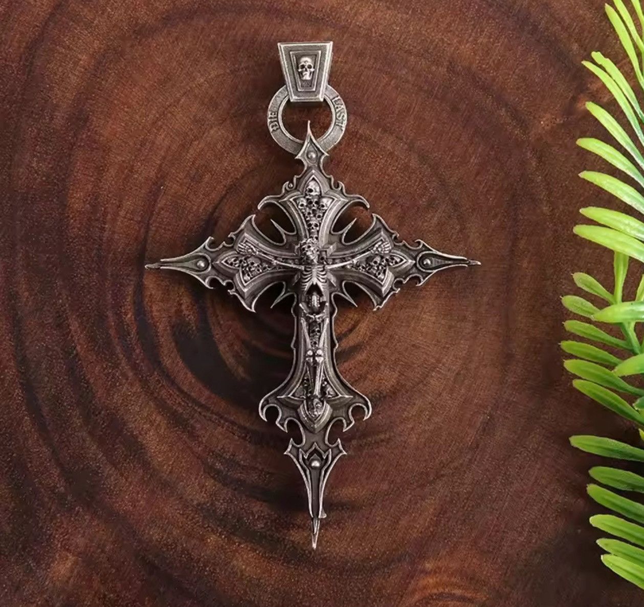 Jewelry Skeleton Cross Skull Necklace Gothic Chain Size ONE SIZE - 5 Thumbnail