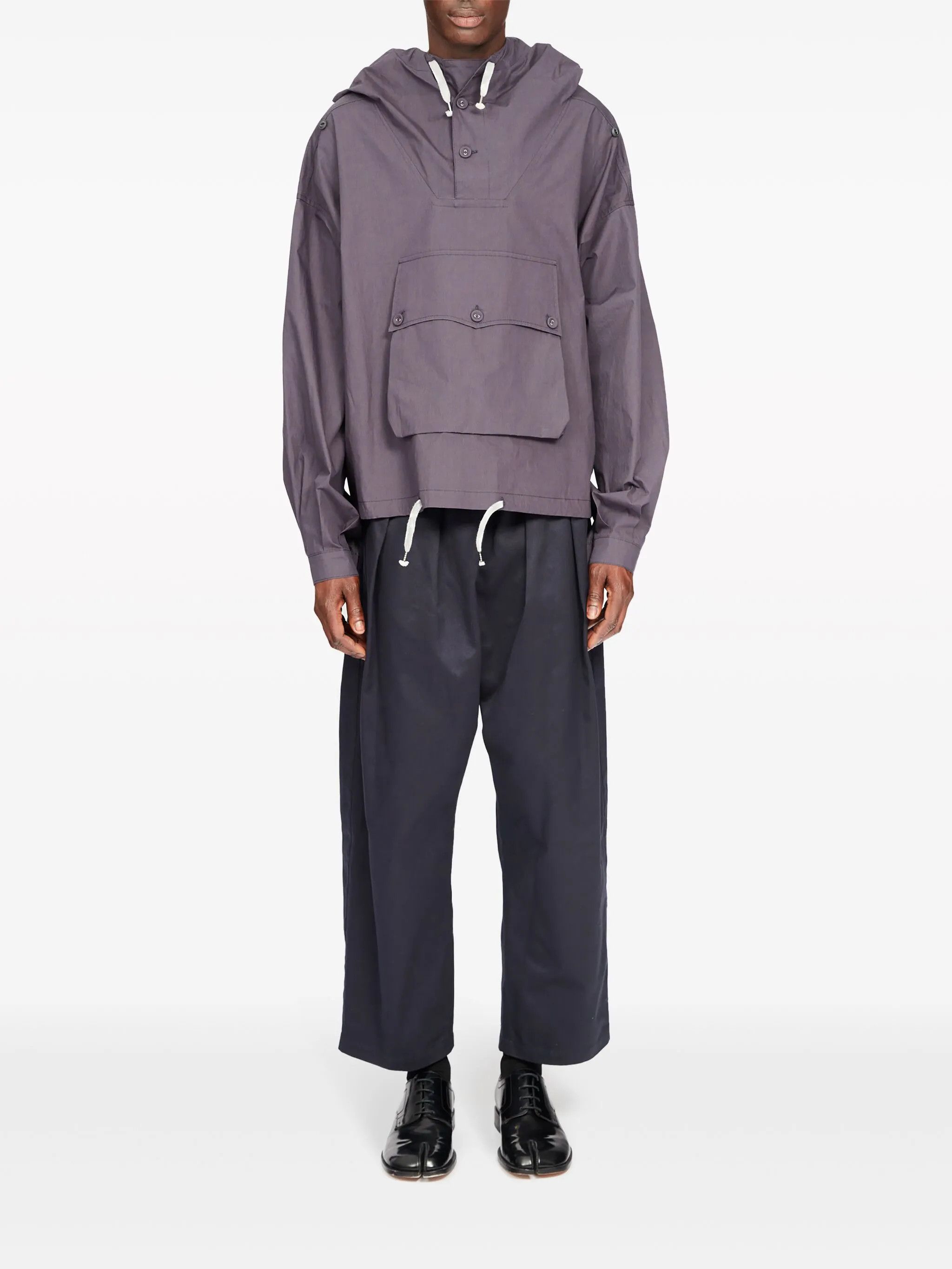 Maison Margiela o1w1db10126 Coated Hooded Jacket in Purple Size US S / EU 44-46 / 1 - 2 Thumbnail