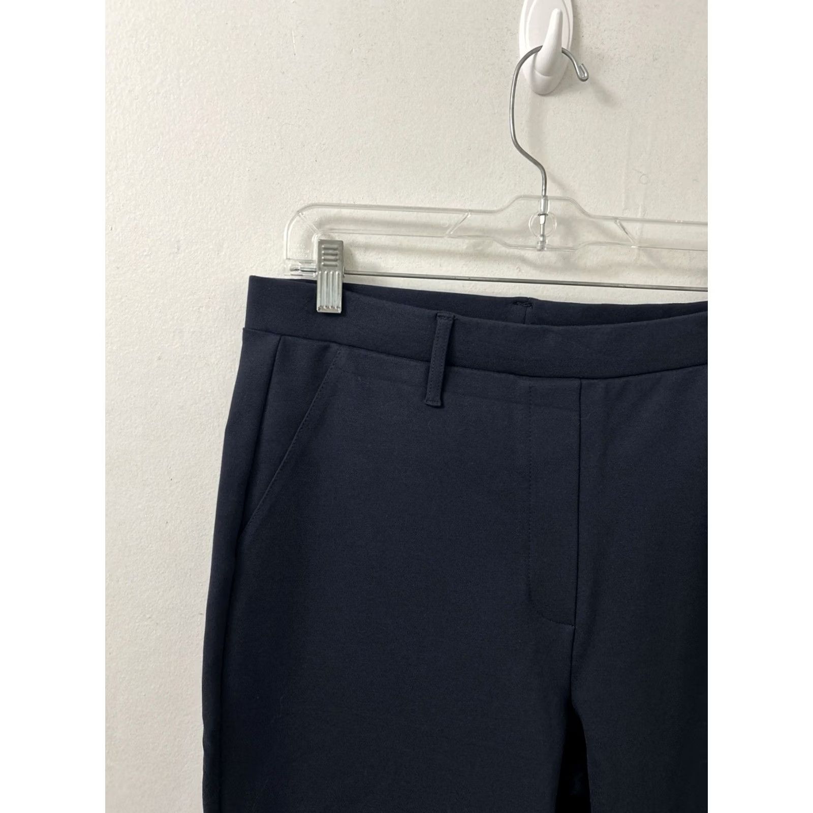 Quince Quince Pants Womens Large 32x26 Navy Ultra-Stretch Ponte Straight Leg NWT Size 36" / US 14 / IT 50 - 4 Thumbnail