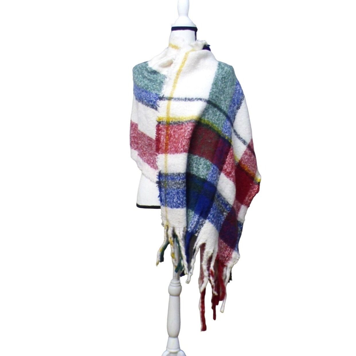 Other CEJON Women’s Plaid Pattern Oversized Blanket Wrap / Scarf, Size ONE SIZE - 1 Thumbnail