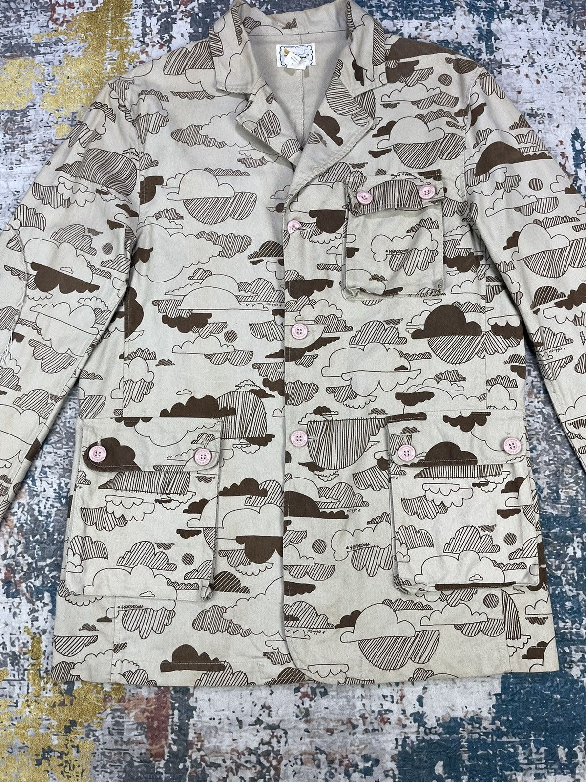 Vintage Vintage Syndrome Canvas Doodle Overprinted Jackets Size US L / EU 52-54 / 3 - 3 Thumbnail