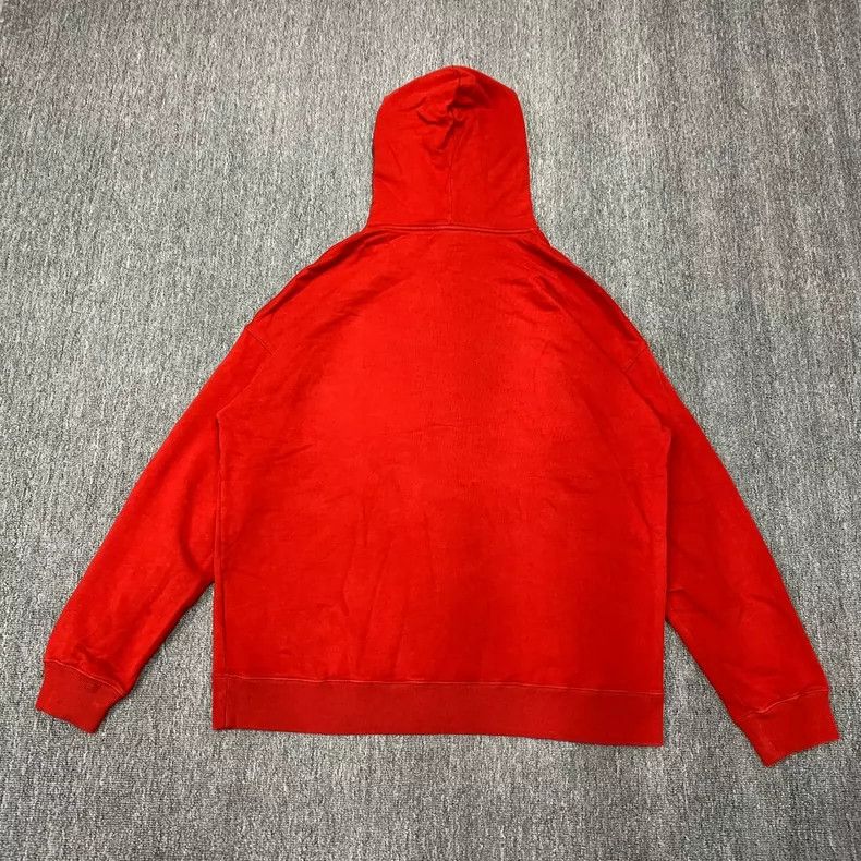 Givenchy Givenchy Red Destroyed Logo Hooded Sweatshirt 2506-Nextarro Size US XXL / EU 58 / 5 - 2 Thumbnail
