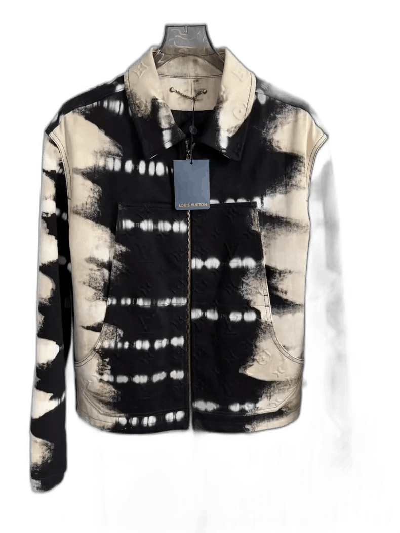 Louis Vuitton Louis Vuitton Black and White Tie-Dye Jacket-yf Size US L / EU 52-54 / 3 - 1 Thumbnail
