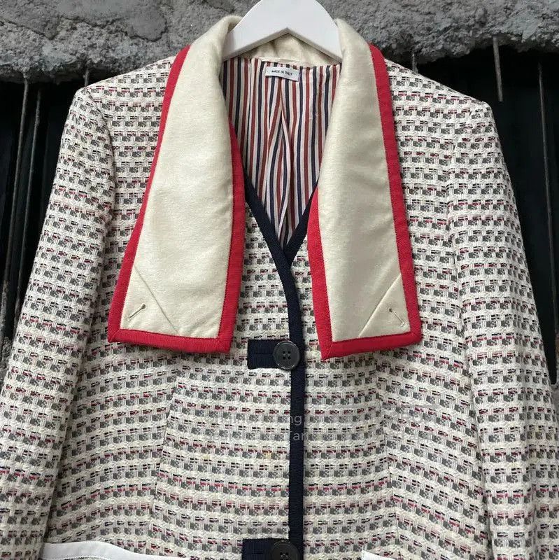 Thom Browne Thom Browne Color-block Long Coat for Women . Size XXS / US 00 / IT 34 - 3 Thumbnail