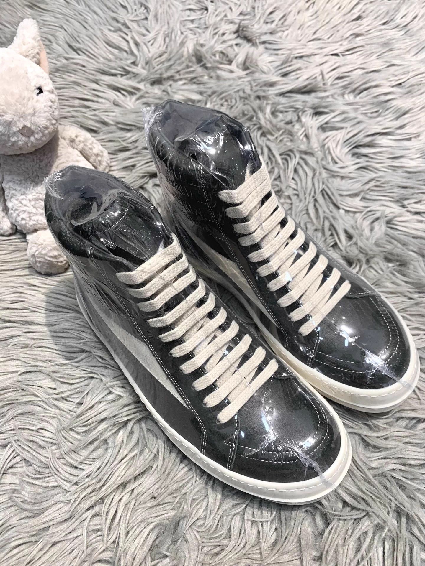 Rick Owens Rick Owens 24FW High Top Shiny Leather Forest Green Vans Size US 6 / EU 39 - 3 Thumbnail