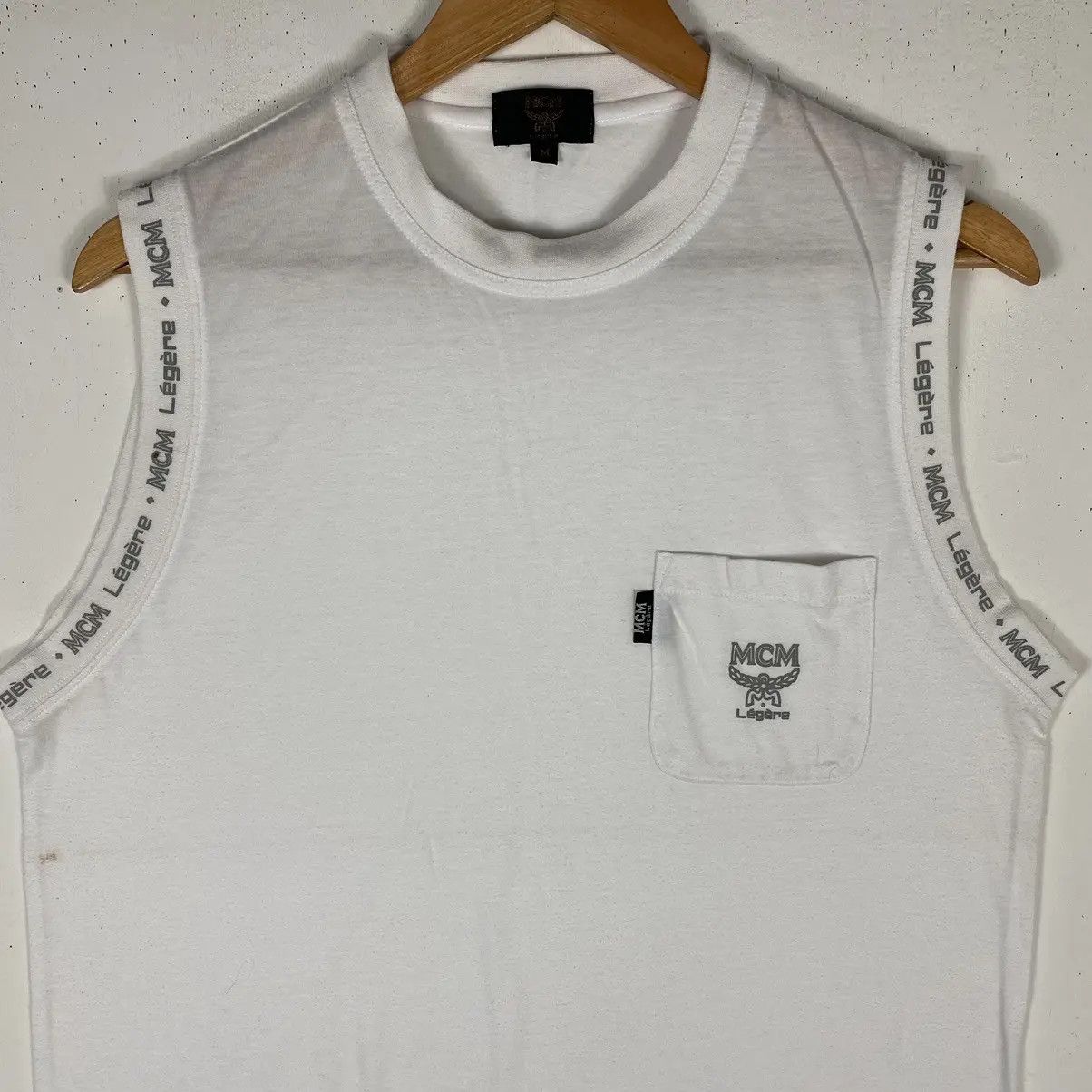 MCM Vintage 90's MCM LEGERE Pocket Tank Tops Size US M / EU 48-50 / 2 - 3 Thumbnail
