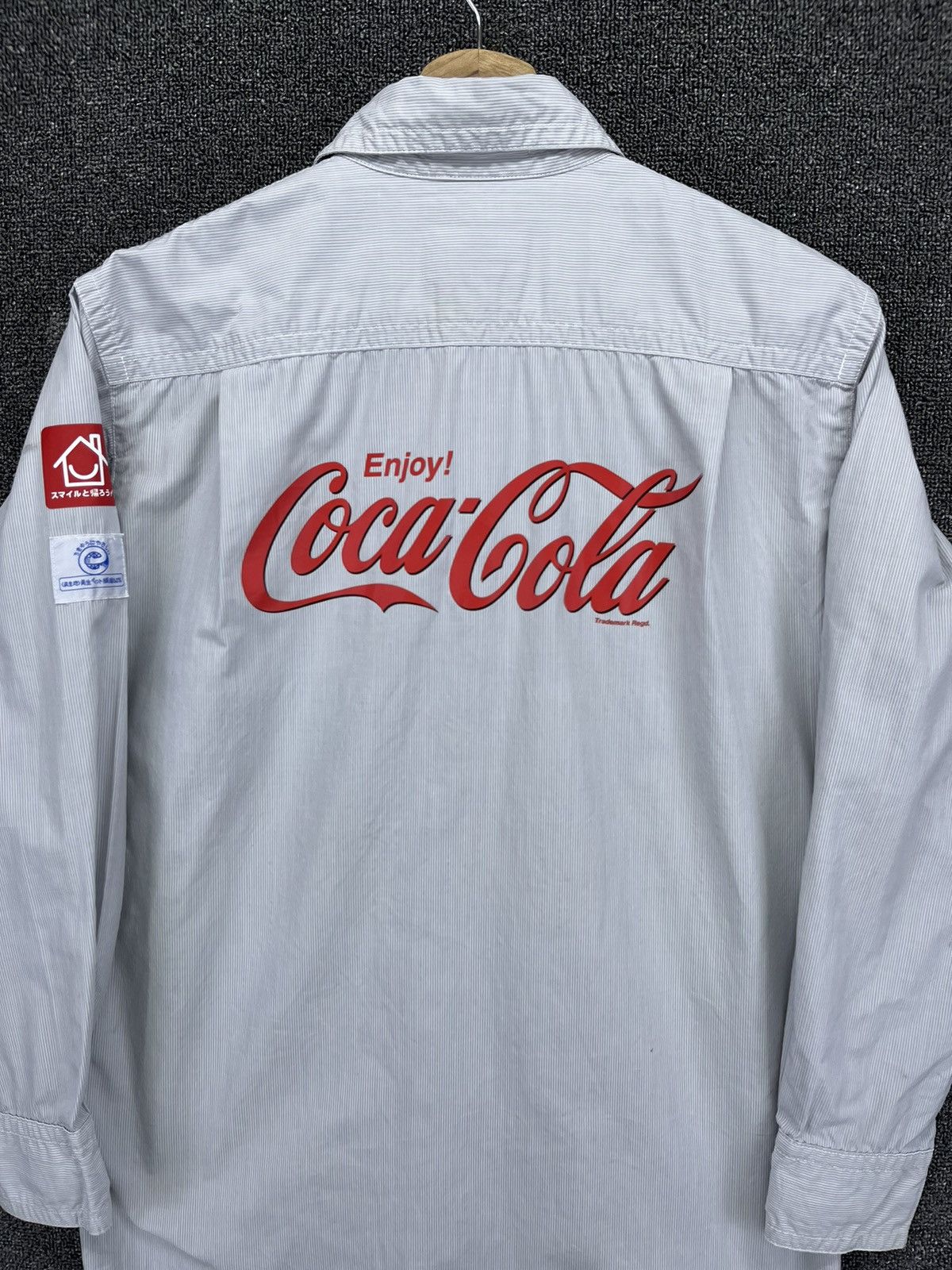 Coca Cola × Flannel Coca Cola Hickory Striped Workwear Shirts Button Up Flannel Size US S / EU 44-46 / 1 - 3 Thumbnail