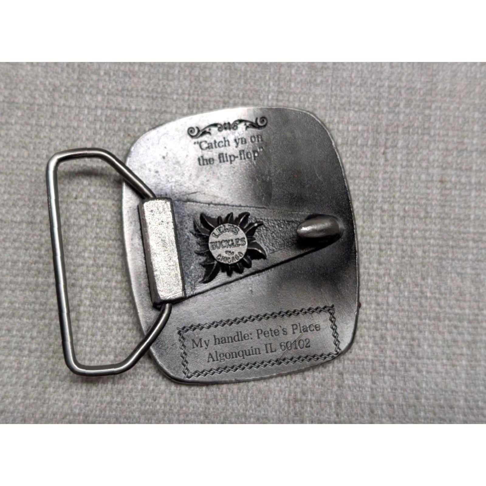 Vintage VINTAGE CB RADIO belt buckle Trucker Pewter Metal 10-4 Western Mens Belt Buckle Belt Width 1.75" Semi-Truck 1970s Size ONE SIZE - 3 Thumbnail