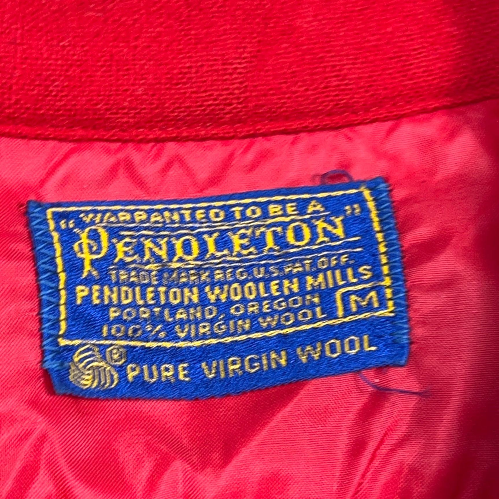 Pendleton VINTAGE Pendleton Shirt Men M Red Wool Button-Up Collared - 70s 80s Camp Shirt, Solid, 80s, Modern, Classic, Preppy Size US M / EU 48-50 / 2 - 3 Thumbnail