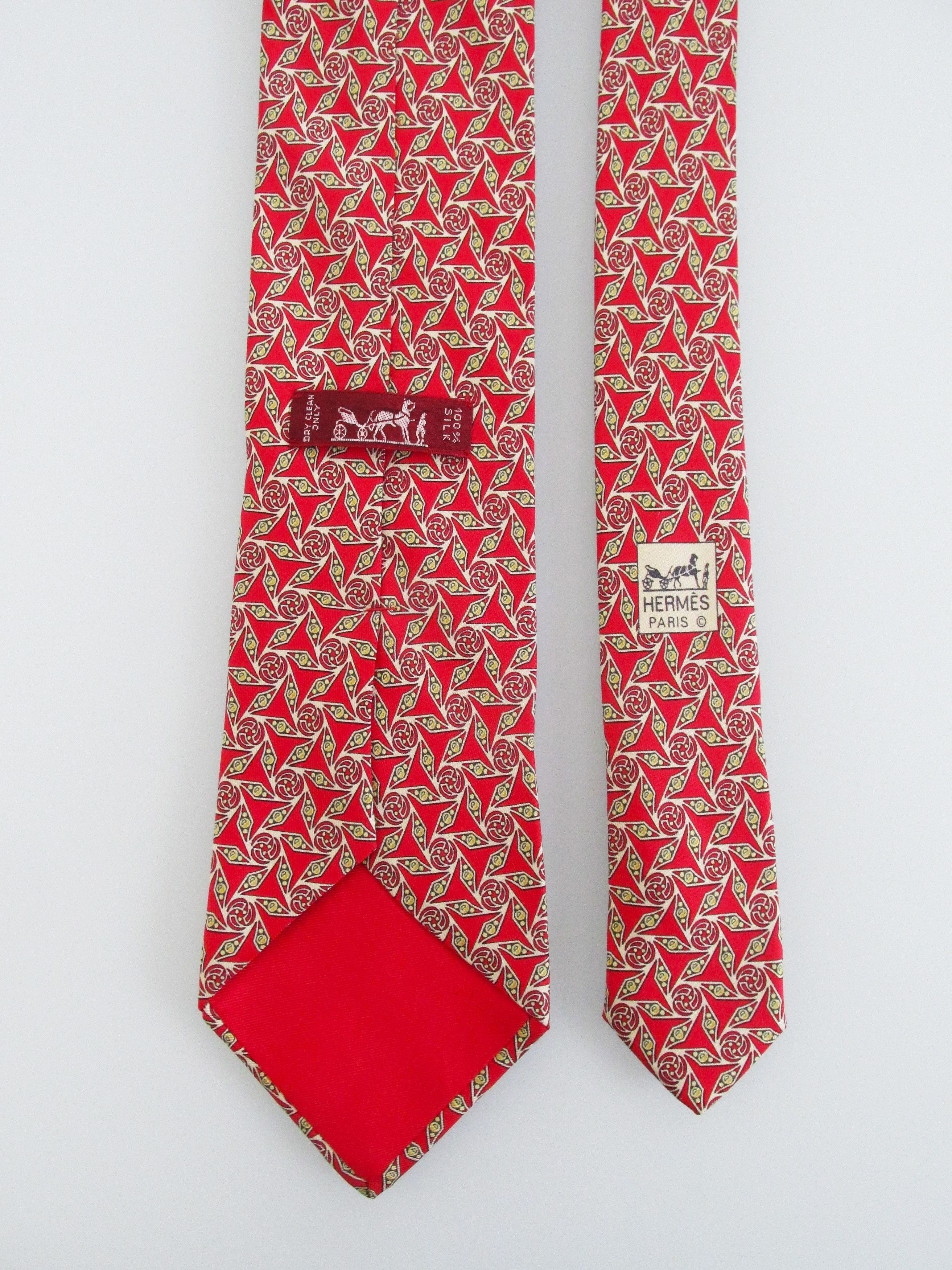 Hermes Hermes Vintage Men's Silk Tie Size ONE SIZE - 3 Thumbnail