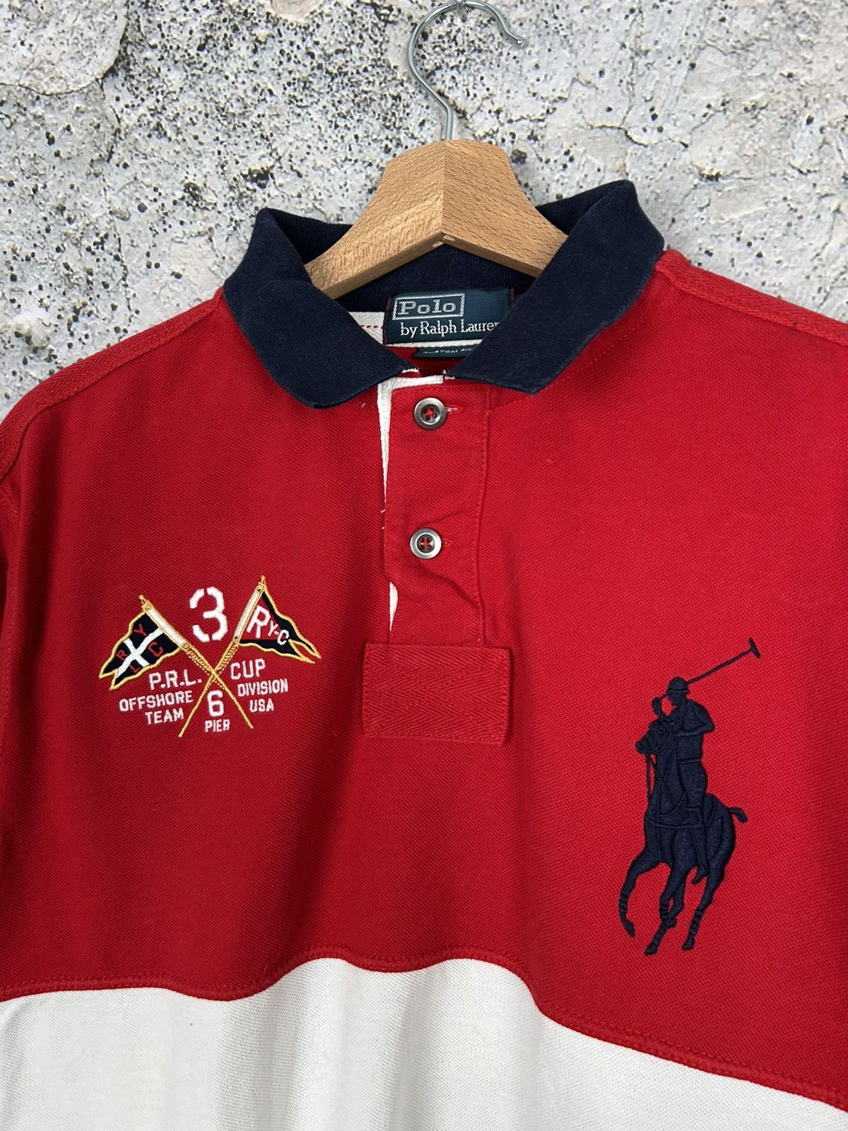 Polo Ralph Lauren Vintage Polo Ralph Lauren USA Rugby Chief Keef Rap Drill Size US XL / EU 56 / 4 - 4 Thumbnail