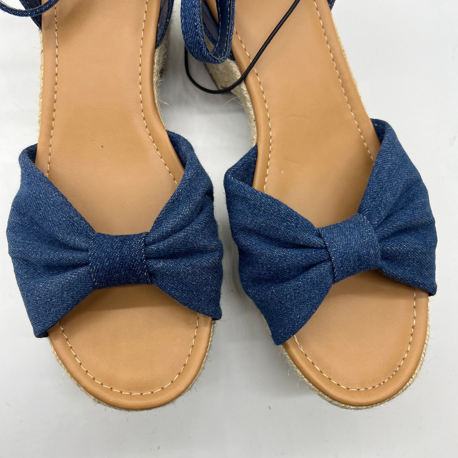 Other a.n.a Womens Dukes Heeled Sandals Denim Blue Size 11M Size US 11 / IT 41 - 11 Thumbnail