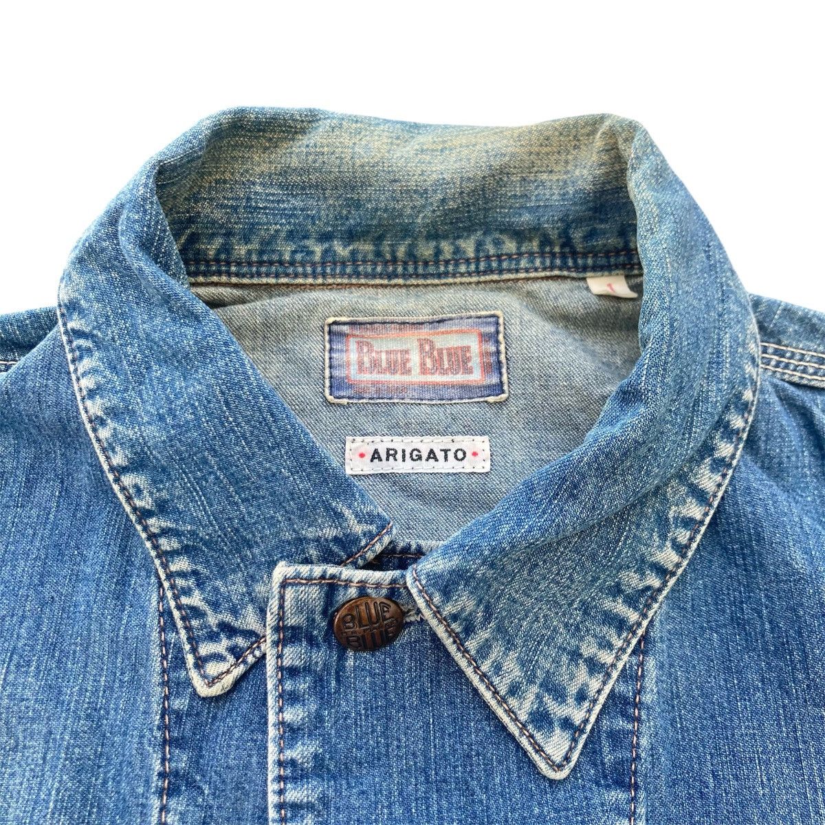 Blue Blue Japan VINTAGE BLUE BLUE ARIGATO DENIM CHORE JACKET Size US M / EU 48-50 / 2 - 4 Thumbnail