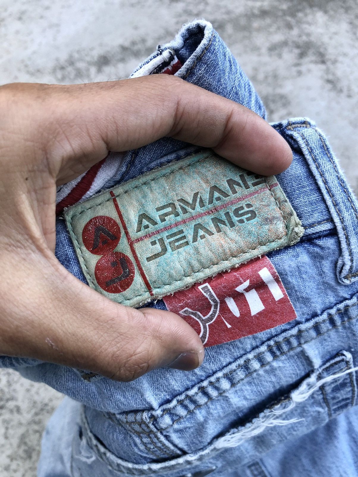 Armani × Giorgio Armani VINTAGE RECONSTRUCTED ARMANI JEANS Size US 34 / EU 50 - 4 Thumbnail