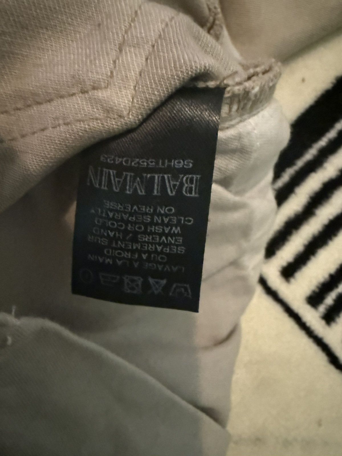 Balmain Balmain Paris Beige Biker Jeans – Moto Zip Denim Size US 28 / EU 44 - 11 Thumbnail