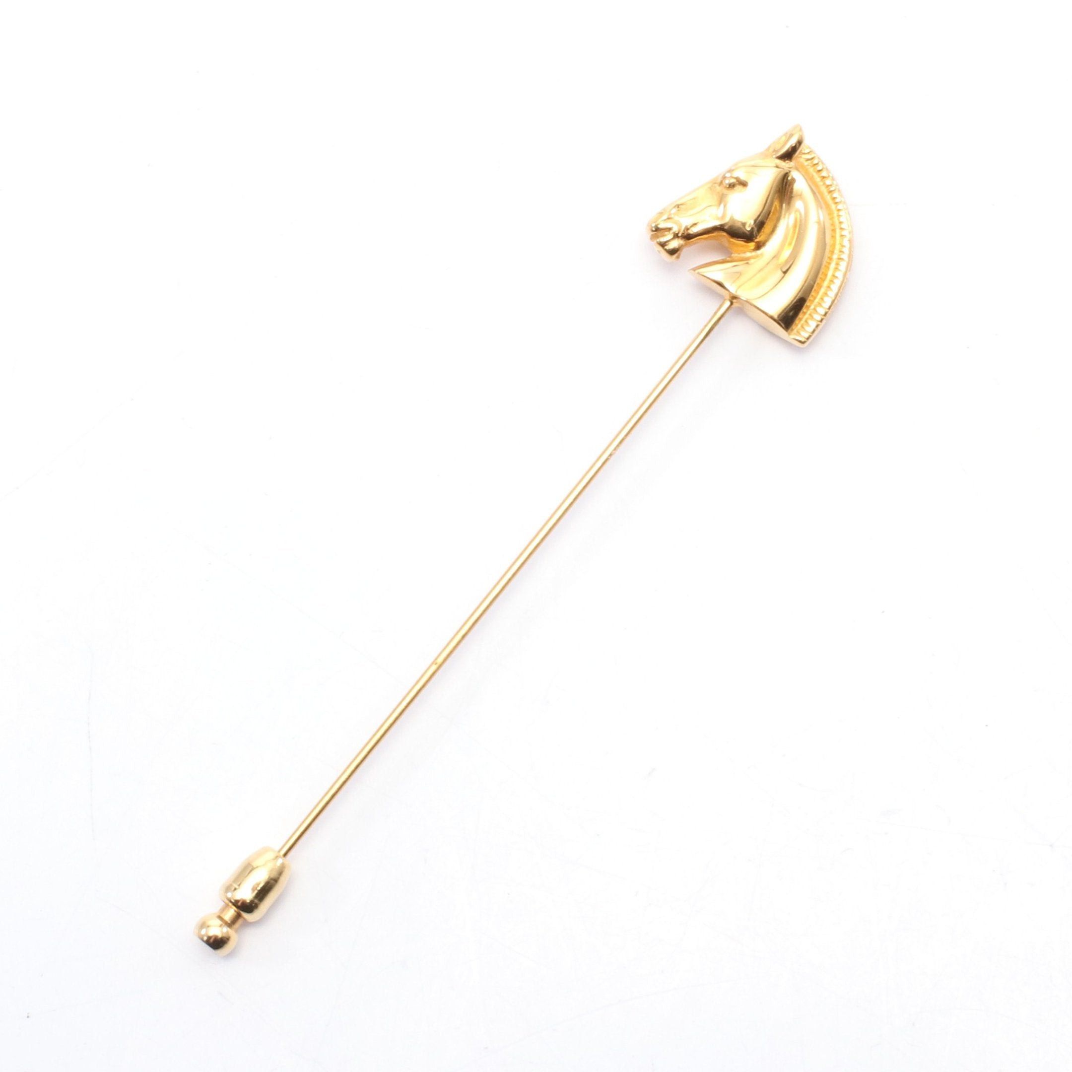Hermes Hermes Hose Pin Brooch Gp Gold Size ONE SIZE - 1 Thumbnail