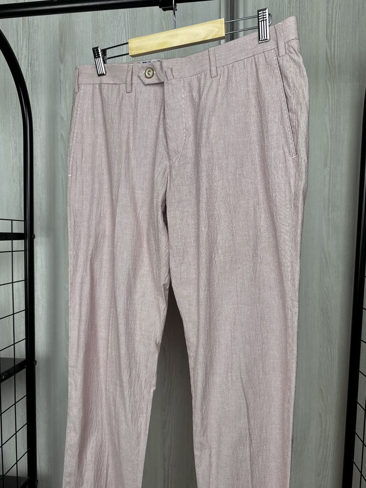 Boggi Boggi Milano Deadstock red striped cotton chino pants Size US 34 / EU 50 - 5 Thumbnail
