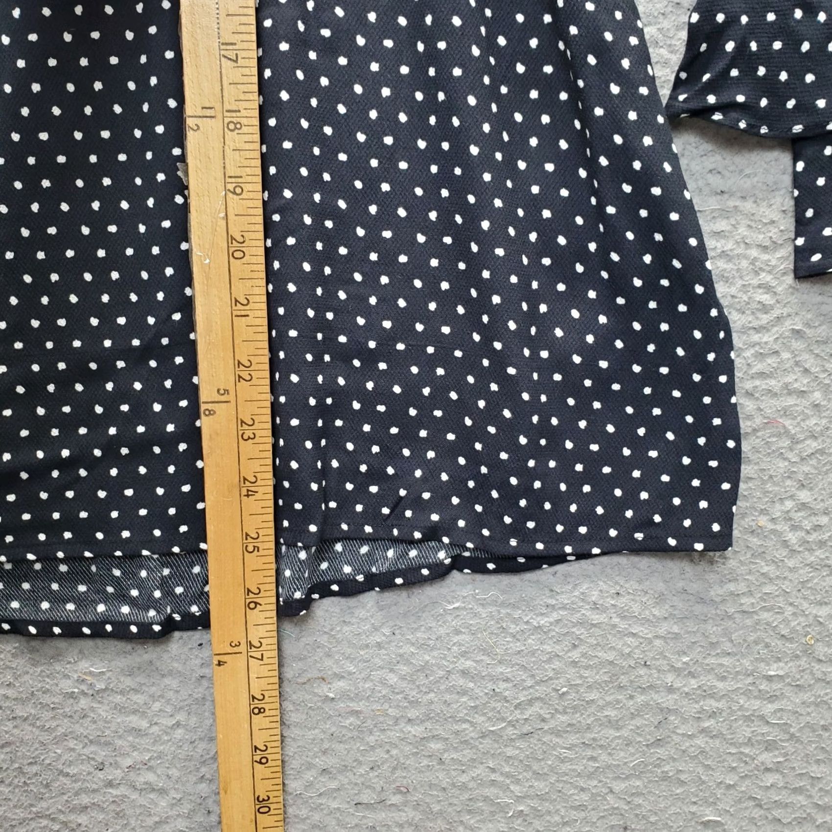 Bell Sussan Blouse Womens Size 8 Multicolor Polka Dot Bell Sleeve Round Neck Back Keyhole Shirt Size M / US 6-8 / IT 42-44 - 3 Thumbnail