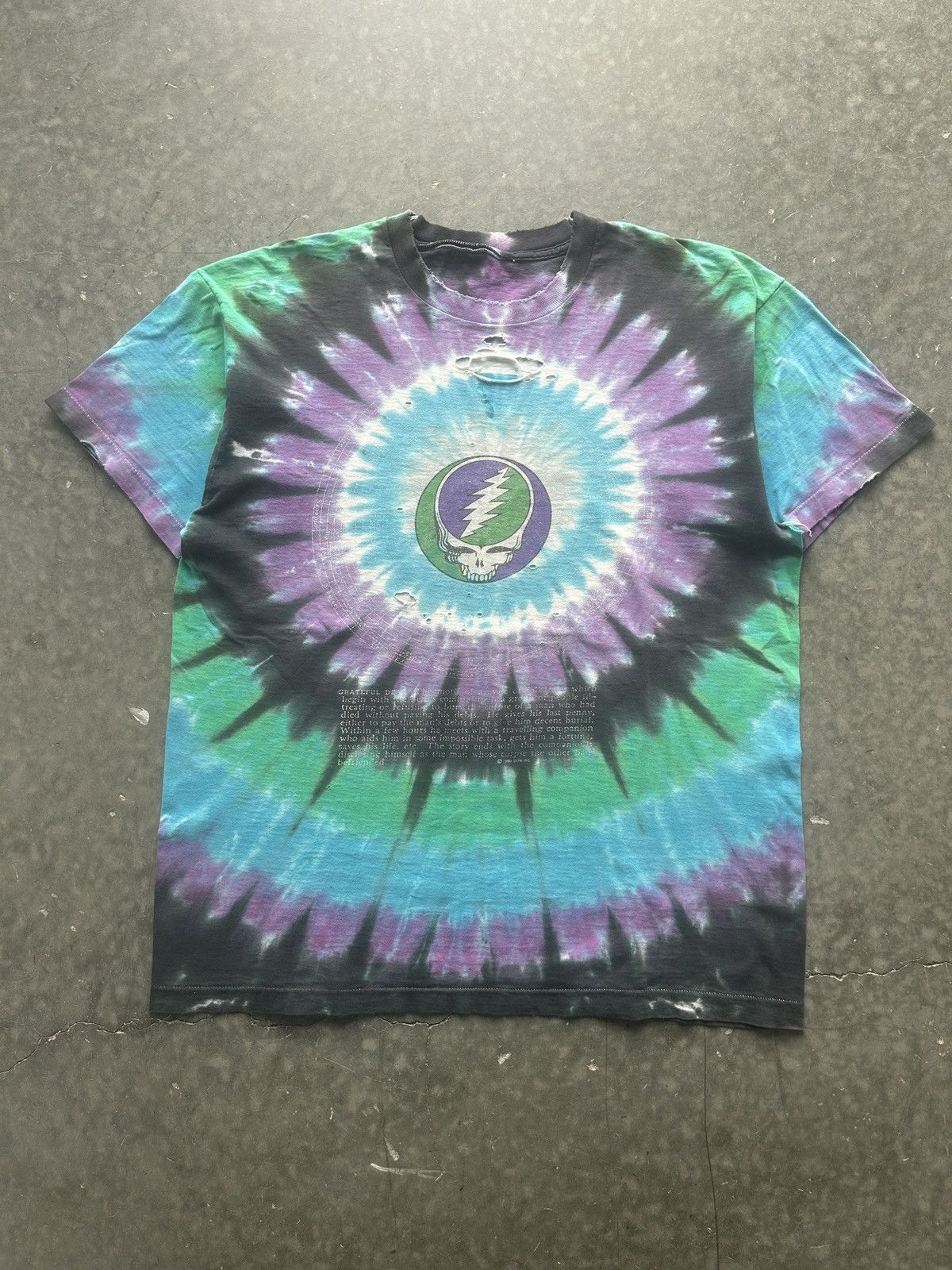 Band Tees × Vintage Vintage 90s Grateful Dead Graphic Tee Thrashed Size US XL / EU 56 / 4 - 2 Thumbnail