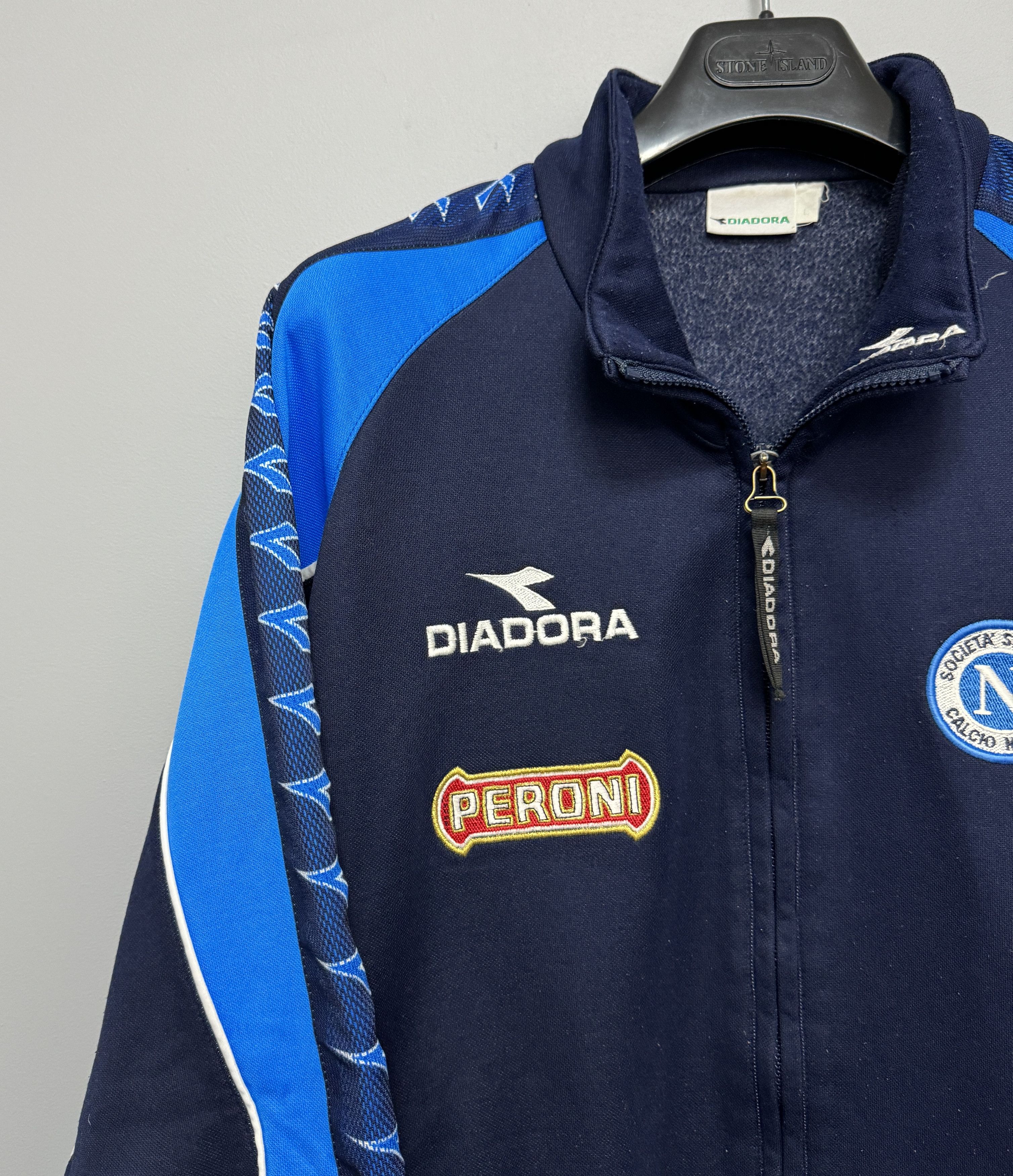Diadora SSC Napoli Diadora 2000 2001 Track Jacket Full Zip Size L Size US L / EU 52-54 / 3 - 2 Thumbnail