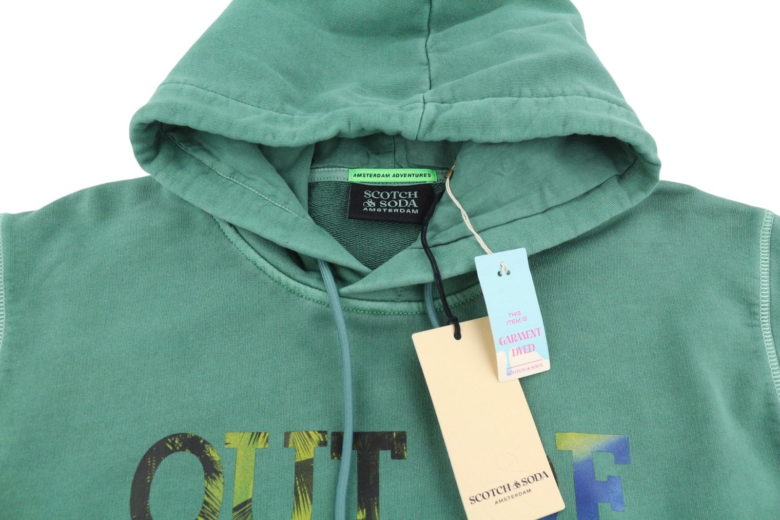 Scotch & Soda M Preppy Green Faded Cotton Hoodie 88561 Size US M / EU 48-50 / 2 - 4 Thumbnail