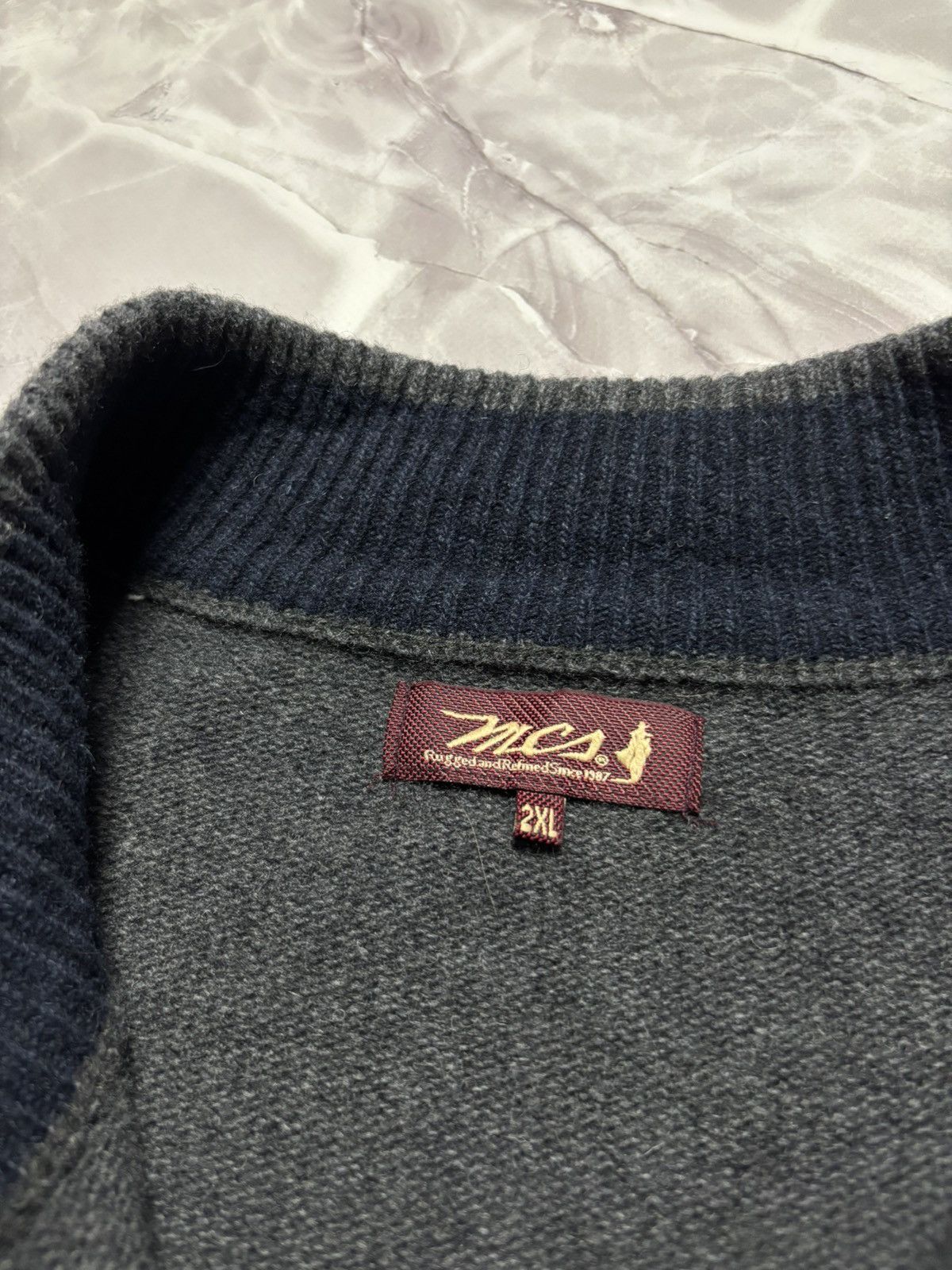 Marlboro Classics Marlboro Classics MCS Lambswool Half Zip Sweater Mens 2XL Size US XXL / EU 58 / 5 - 9 Thumbnail