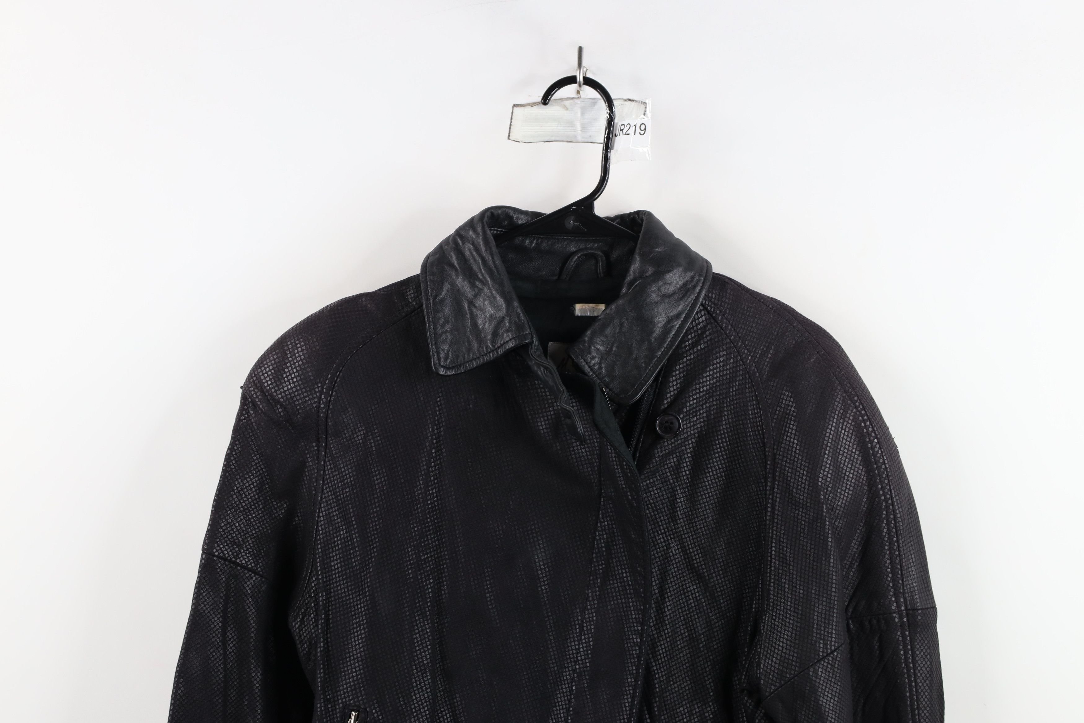 Vintage Vintage 90s Streetwear Strap Collar Leather Bomber Jacket Size M / US 6-8 / IT 42-44 - 2 Thumbnail