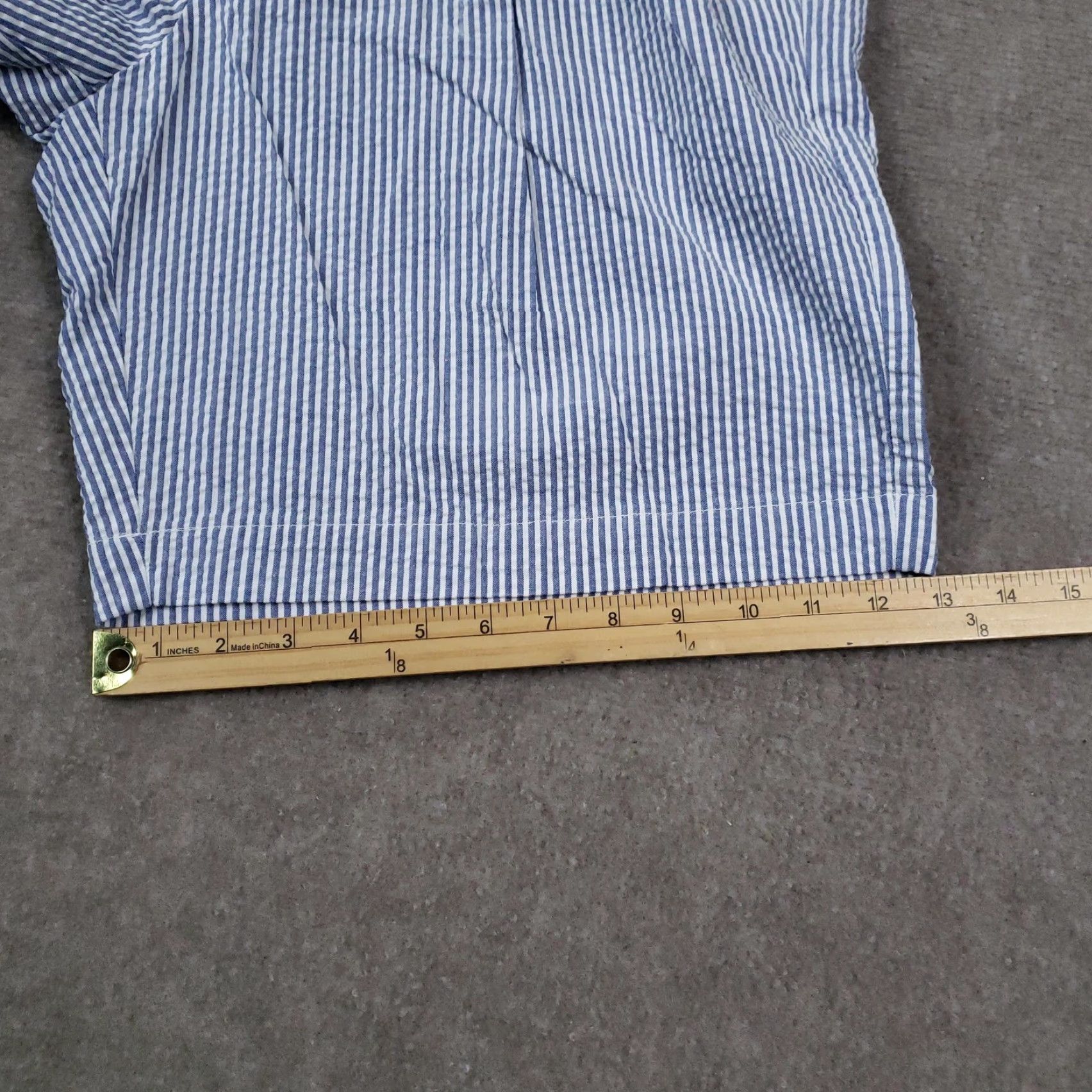 Jos. A. Bank Jos. A. Bank Shorts Mens 40 Blue White Seersucker Pleated Cotton Chino Casual Size US 40 / EU 56 - 3 Thumbnail