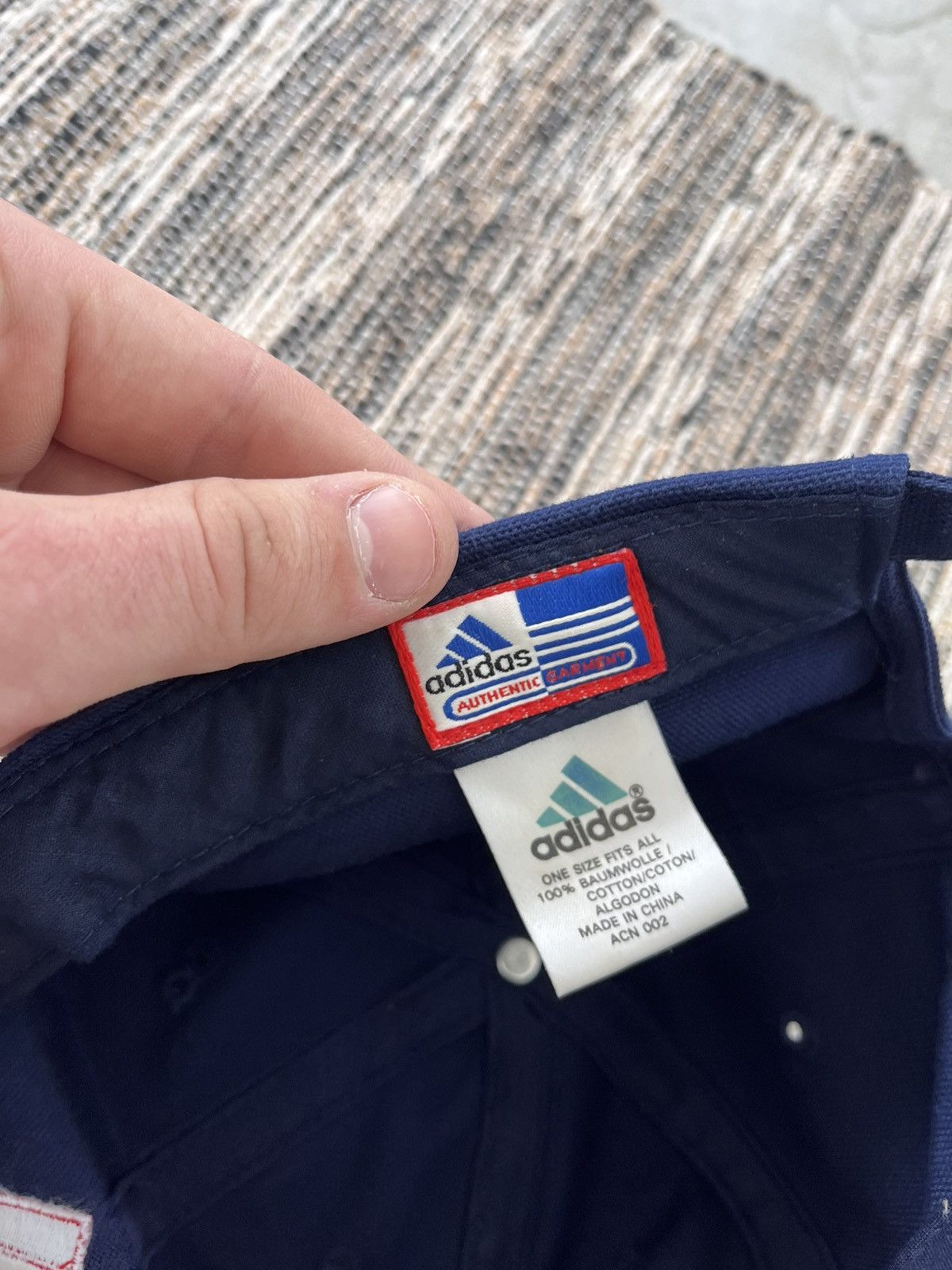 Adidas × Vintage Vintage Adidas Perfomance Cap Y2K Red Navy Hat sk8 rare Size ONE SIZE - 9 Thumbnail