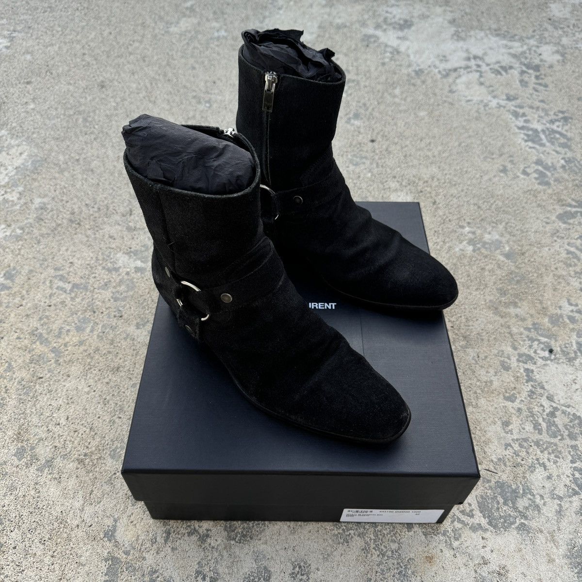 Saint Laurent Paris × Yves Saint Laurent SLP Saint Laurent Paris Wyatt Harness Boots Size US 9.5 / EU 42-43 - 6 Thumbnail