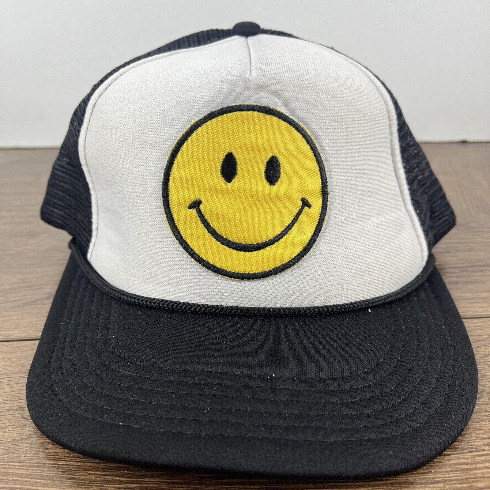 Other Smiley Face Snapback Hat Smile White Hat Adjustable Adult Si Size ONE SIZE - 5 Thumbnail