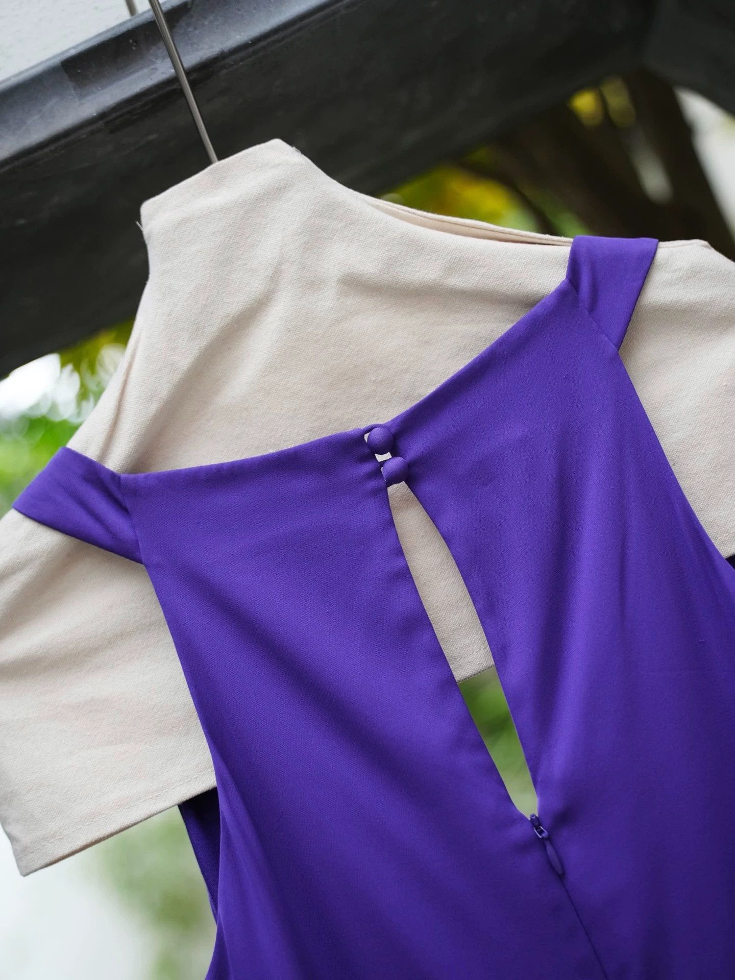 Armani Armani Vintage Purple Draped Neck Bias-Cut Maxi Dress M/L Size L / US 10 / IT 46 - 3 Thumbnail