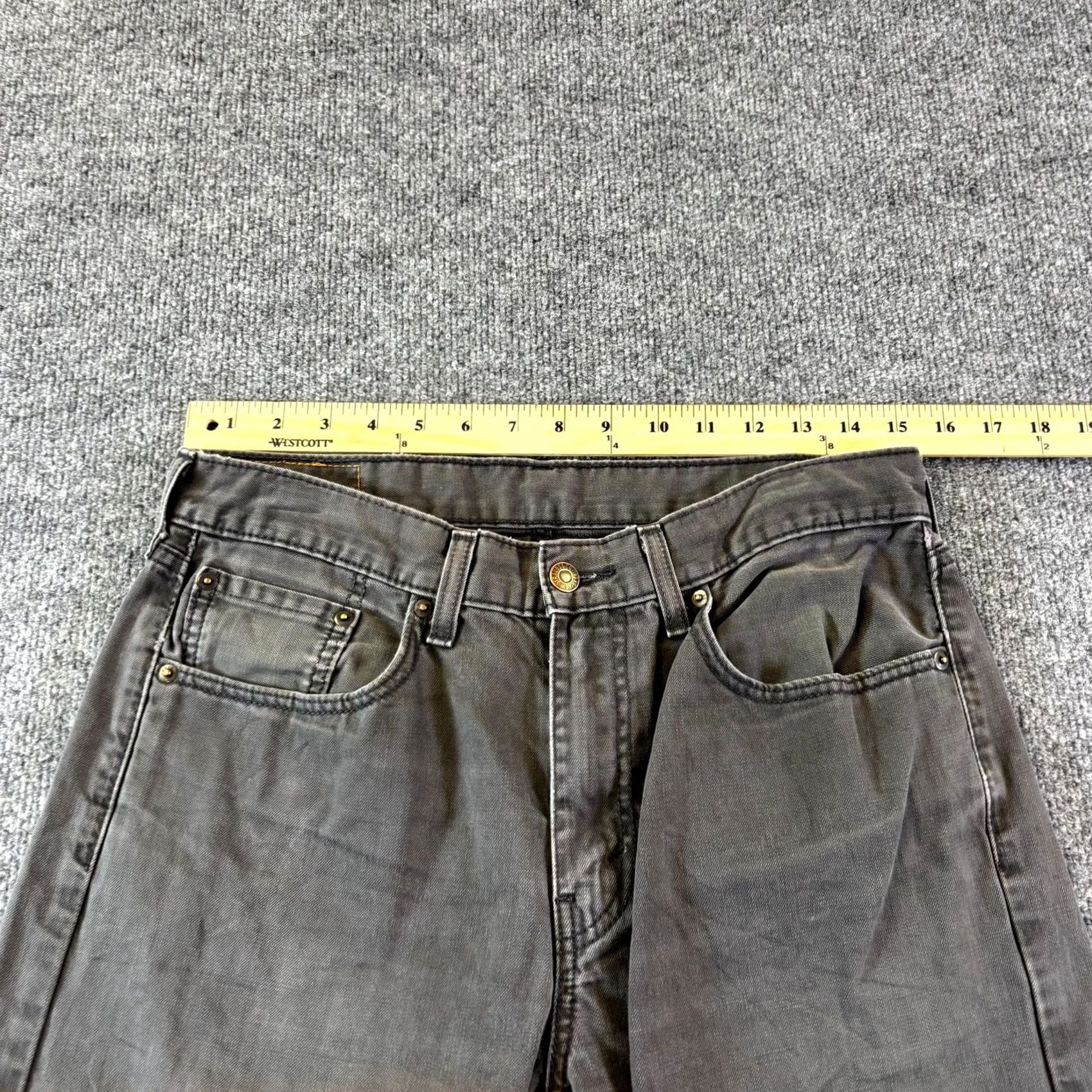 Levi's Levi’s 505 Jeans Mens 32x30 Charcoal Denim Regular Fit Straight Rugged Workwear Jeans Size US 32 / EU 48 - 3 Thumbnail