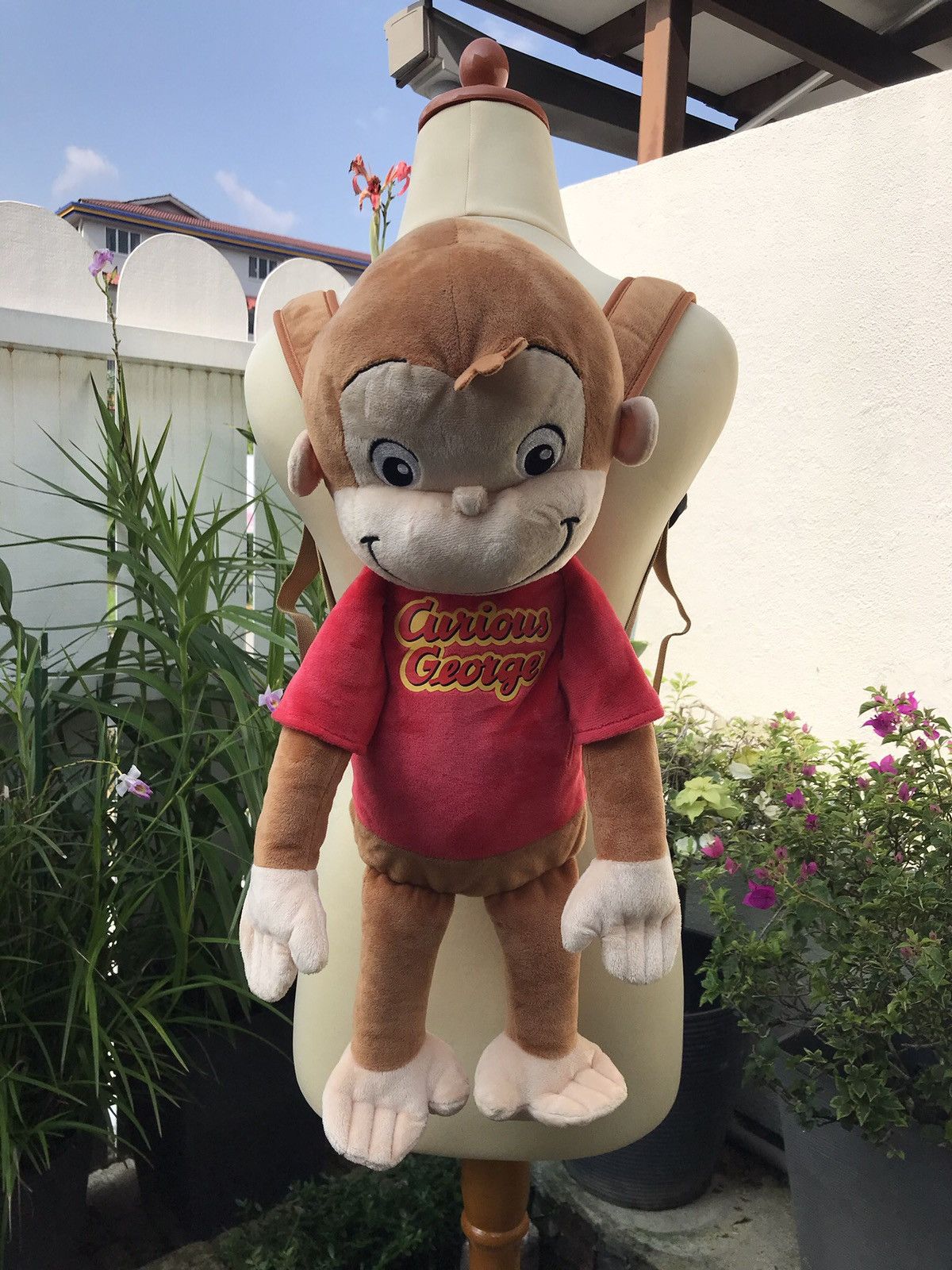 Japanese Brand VINTAGE CURIOUS GEORGE PREMIUM PLUSH BACKPACK Size ONE SIZE - 2 Thumbnail