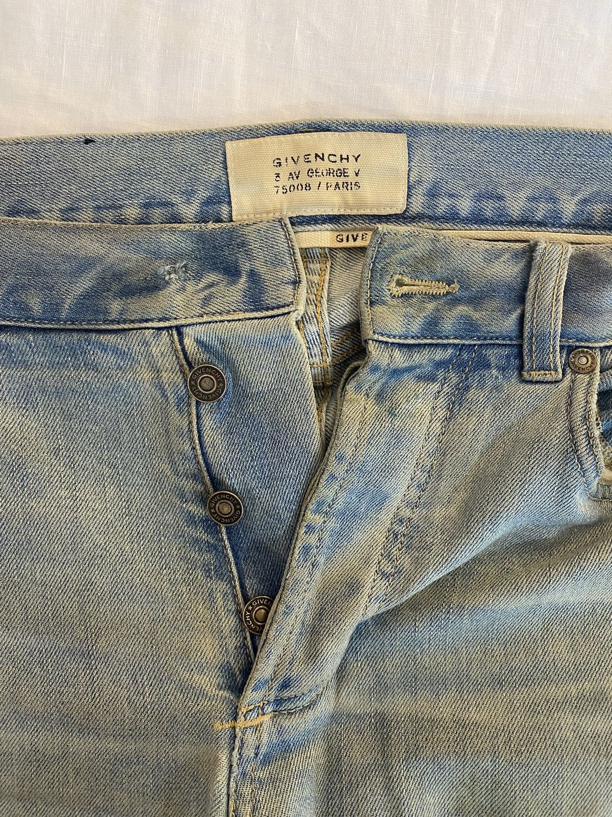 Givenchy Slim Faded Wash Jeans Size US 30 / EU 46 - 5 Thumbnail