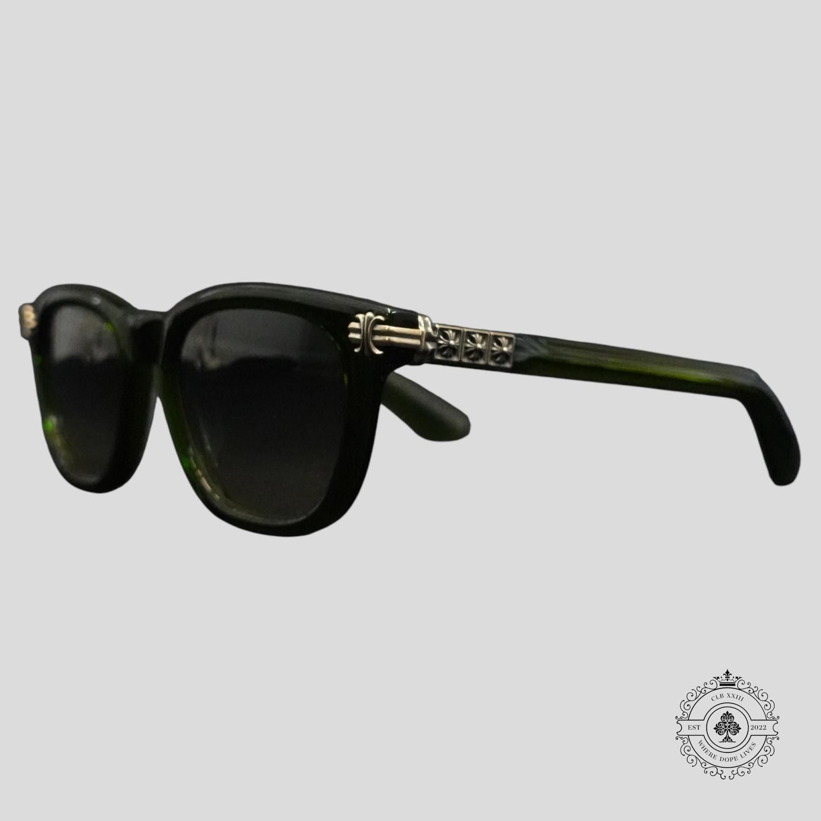 Chrome Hearts Chrome Hearts Smoke Show Sunglasses in Green/Silver Size ONE SIZE - 1 Thumbnail