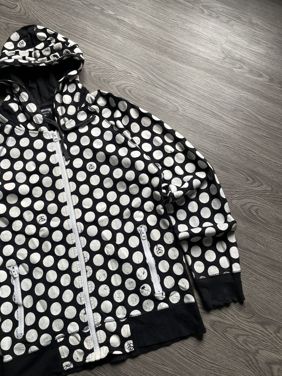 Stussy Vtg Y2k Stüssy Polkadot zip-up hoodie Size US M / EU 48-50 / 2 - 4 Thumbnail