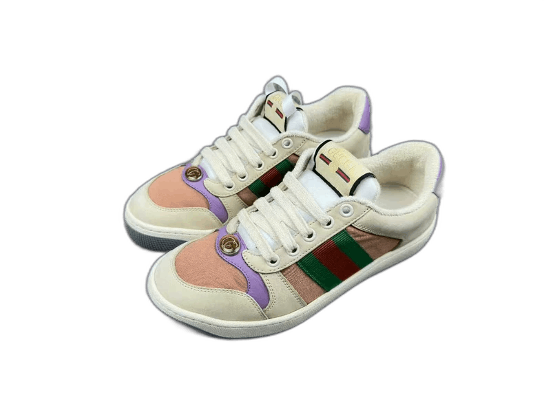 Gucci Gucci Pink Purple Dirty Sneakers Size 35-2505 Size US 4.5 / IT 34.5 - 1 Thumbnail