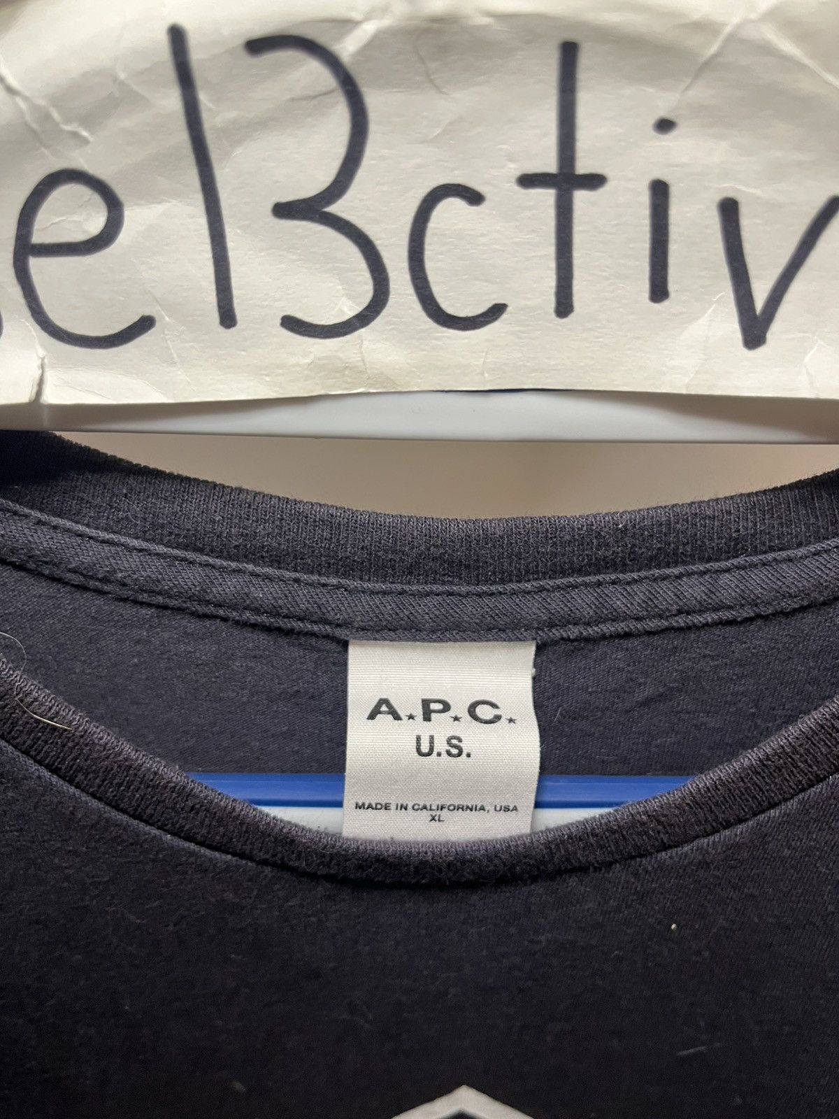 A.P.C. APC USA Logo Navy Blue T-Shirt Size US XL / EU 56 / 4 - 4 Thumbnail