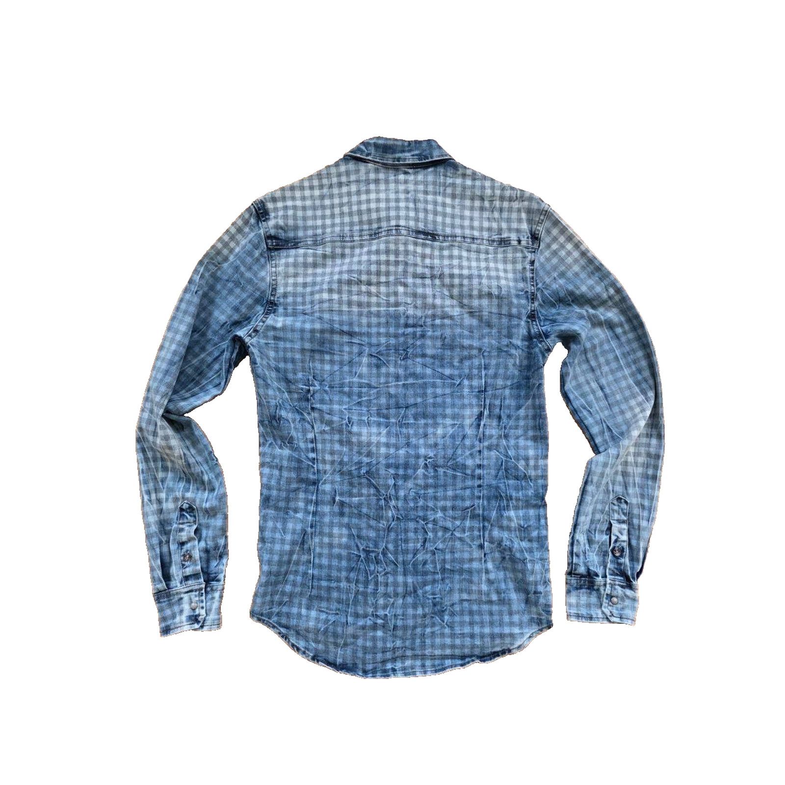 & Other Stories ENOS Men's stylish blue checked denim Medium A001617 Size US M / EU 48-50 / 2 - 5 Thumbnail